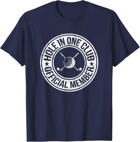 Funny Hole In One Golf Dad & Cart Golfer T-Shirt - T-Shirt | Navy