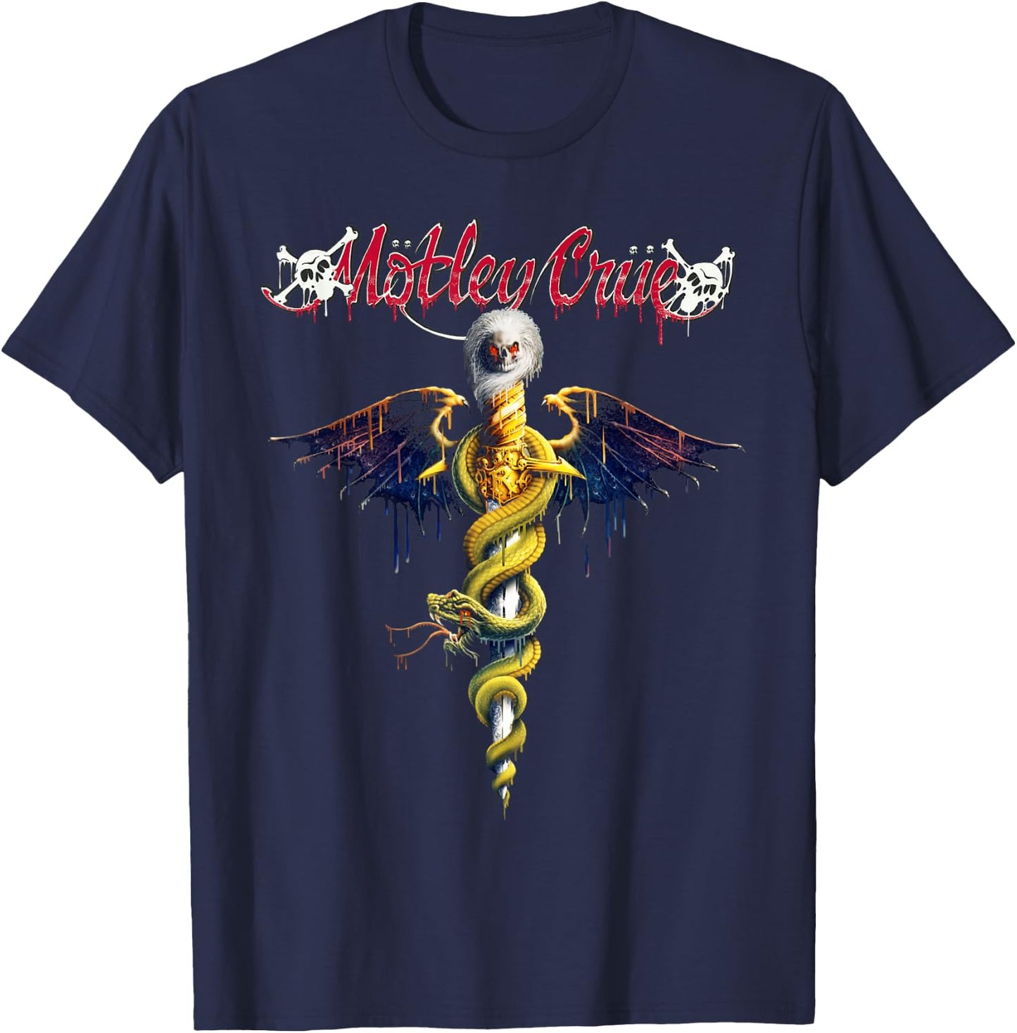 Mötley Crüe - Dr. Feel Good Slime T-Shirt - T-Shirt | Navy