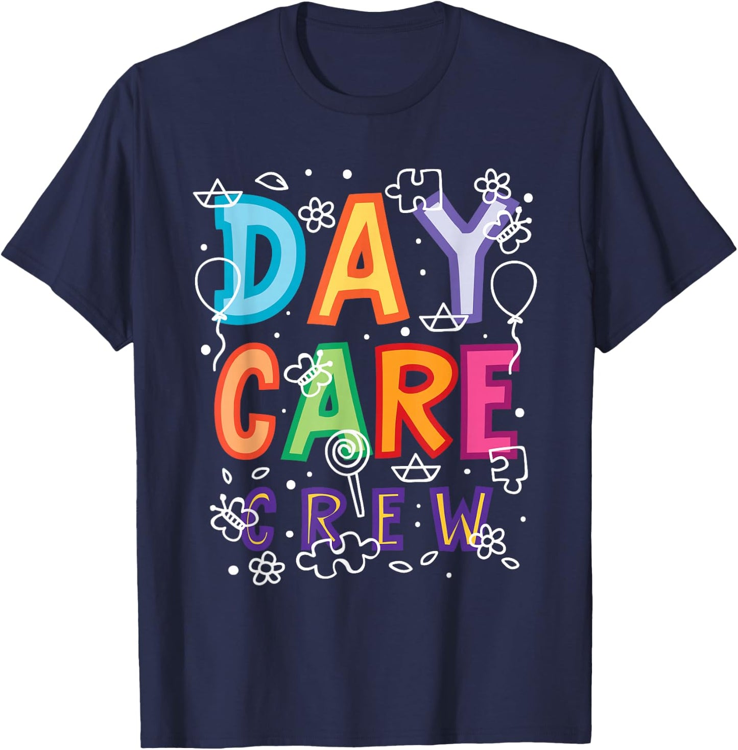 Daycare Provider Childcare Preschool Teacher T-Shirt - T-Shirt | Navy