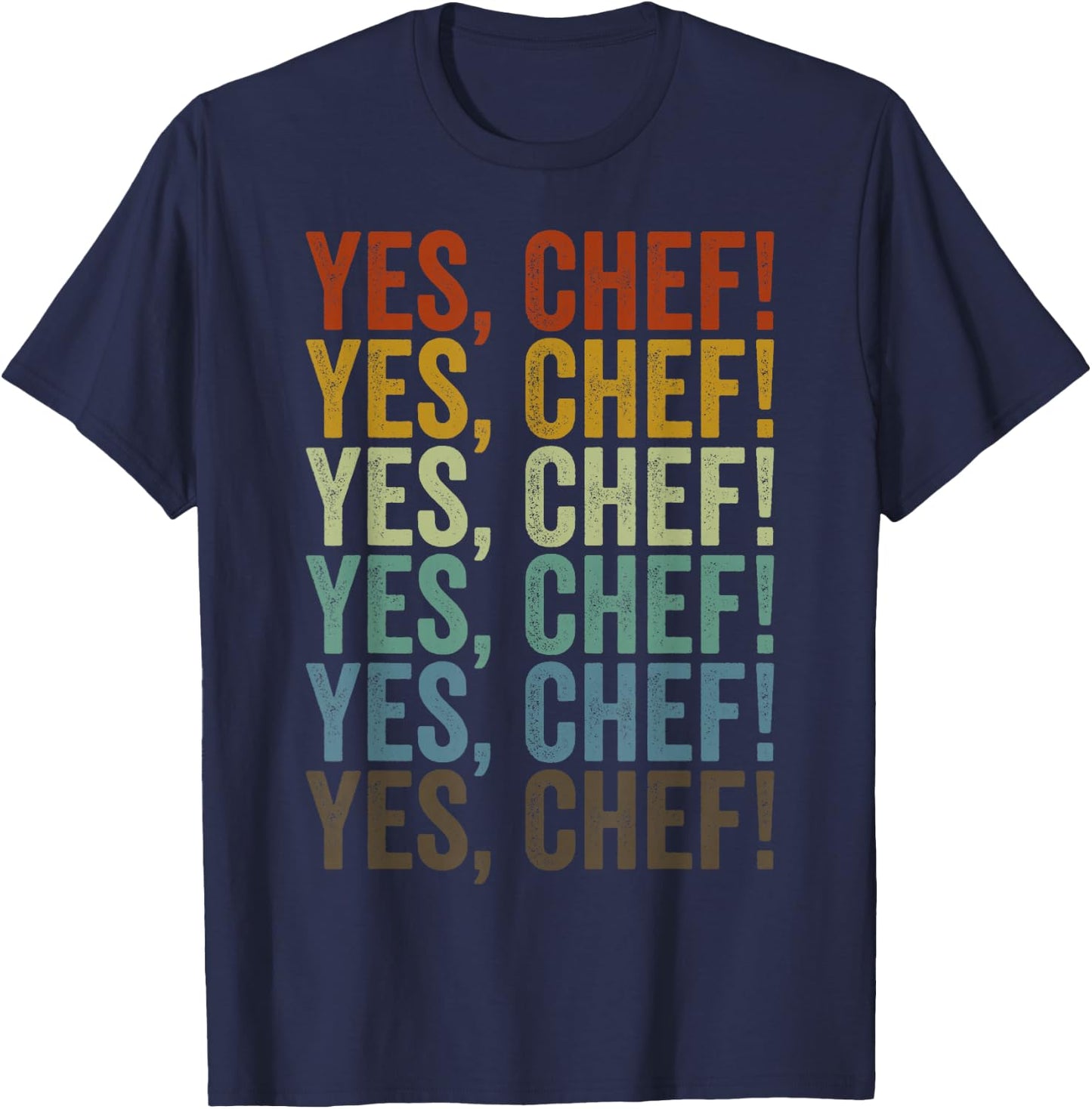 Yes, Chef! Chef Cooking T-Shirt - T-Shirt | Navy