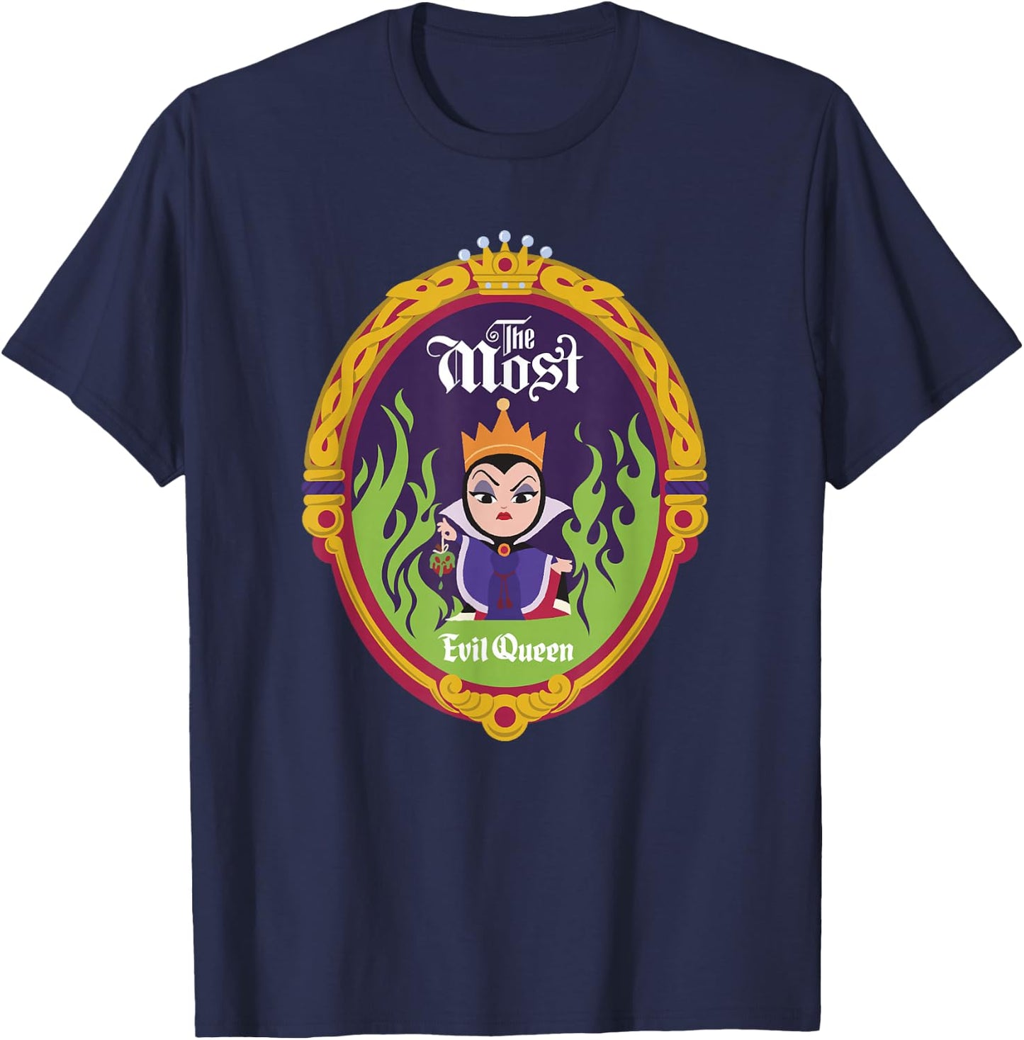 Disney Villains Kawaii The Most Evil Queen Chibi T-Shirt - T-Shirt | Navy