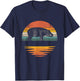 Hippo Retro Sunset Hippo Lover Men Women Kids T-Shirt - T-Shirt | Navy