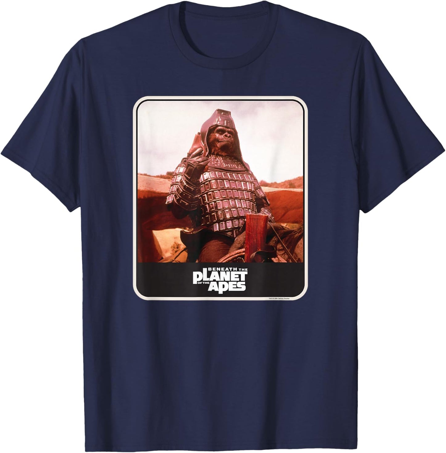 Beneath The Planet of The Apes 1970 Movie General Ursus T-Shirt - T-Shirt | Navy