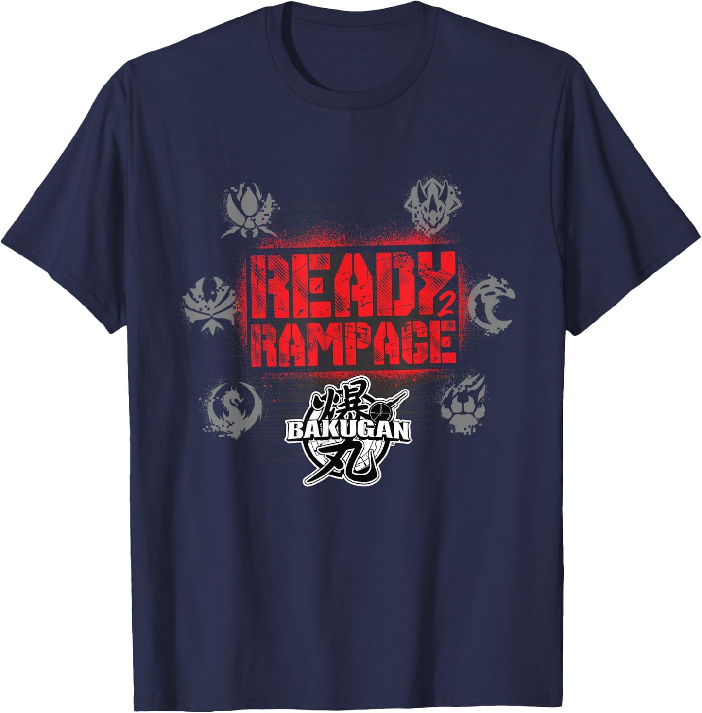 Bakugan Ready 2 Rampage Graphic T-Shirt - T-Shirt | Navy
