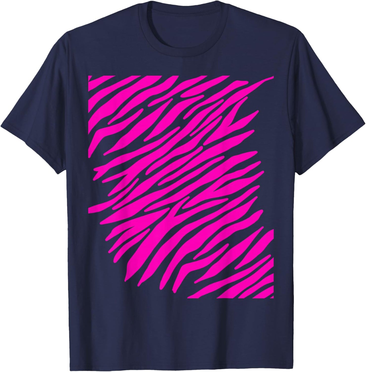 Trashy Y2K Room Decor McBling Aesthetic 2000s Animal Print T-Shirt - T-Shirt | Navy