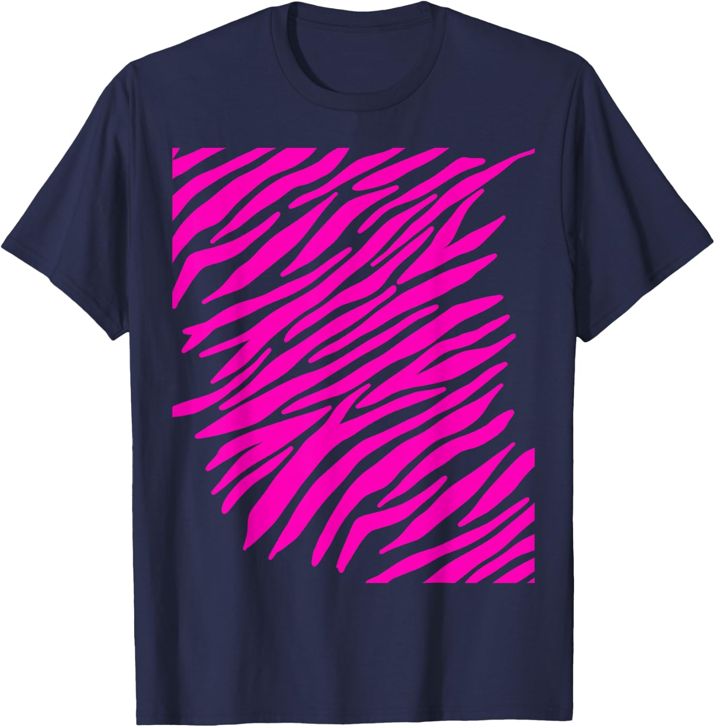 Trashy Y2K Room Decor McBling Aesthetic 2000s Animal Print T-Shirt - T-Shirt | Navy