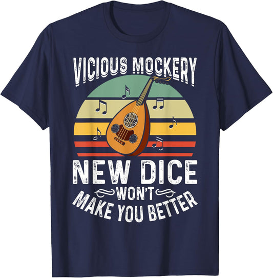 Vicious Mockery Bard Shirt Funny Music Gift T-Shirt - T-Shirt | Navy