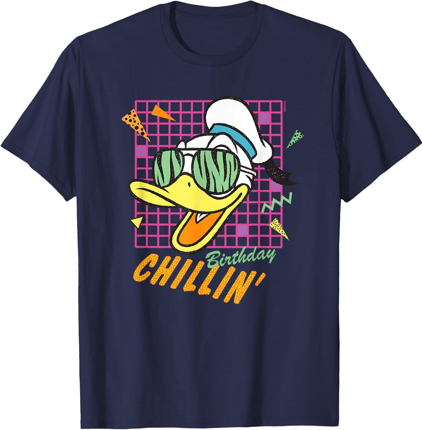 Disney Donald Duck Retro 1980s Birthday Chillin' T-Shirt - T-Shirt | Navy