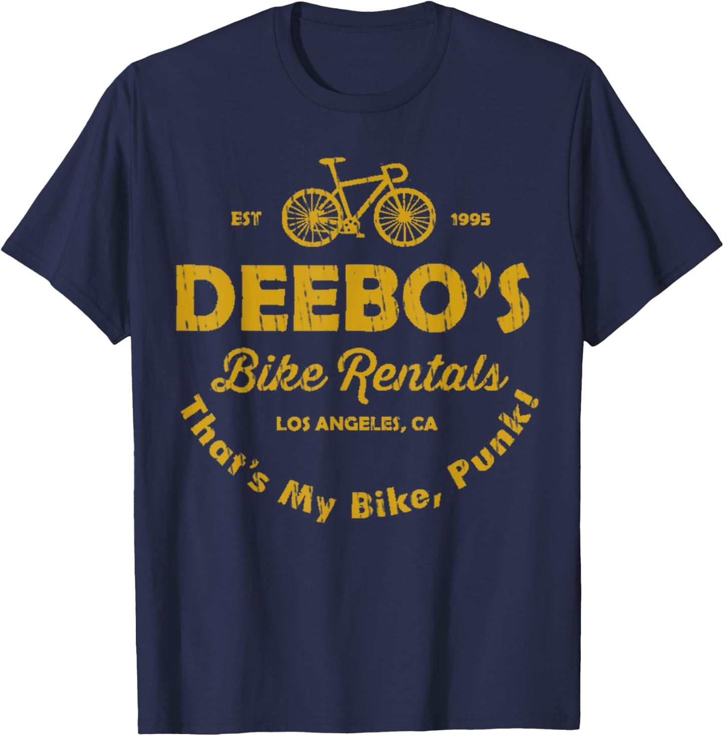 Deebo's Bike Rentals Vintage Retro T-Shirt - T-Shirt | Navy