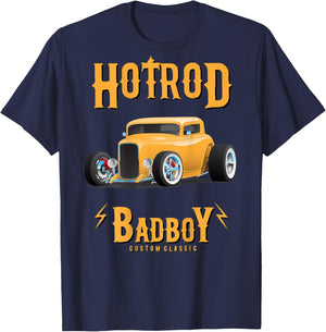 Muscle Car Mayhem Classic HotRod Mechanic (on back) T-Shirt - T-Shirt | Navy