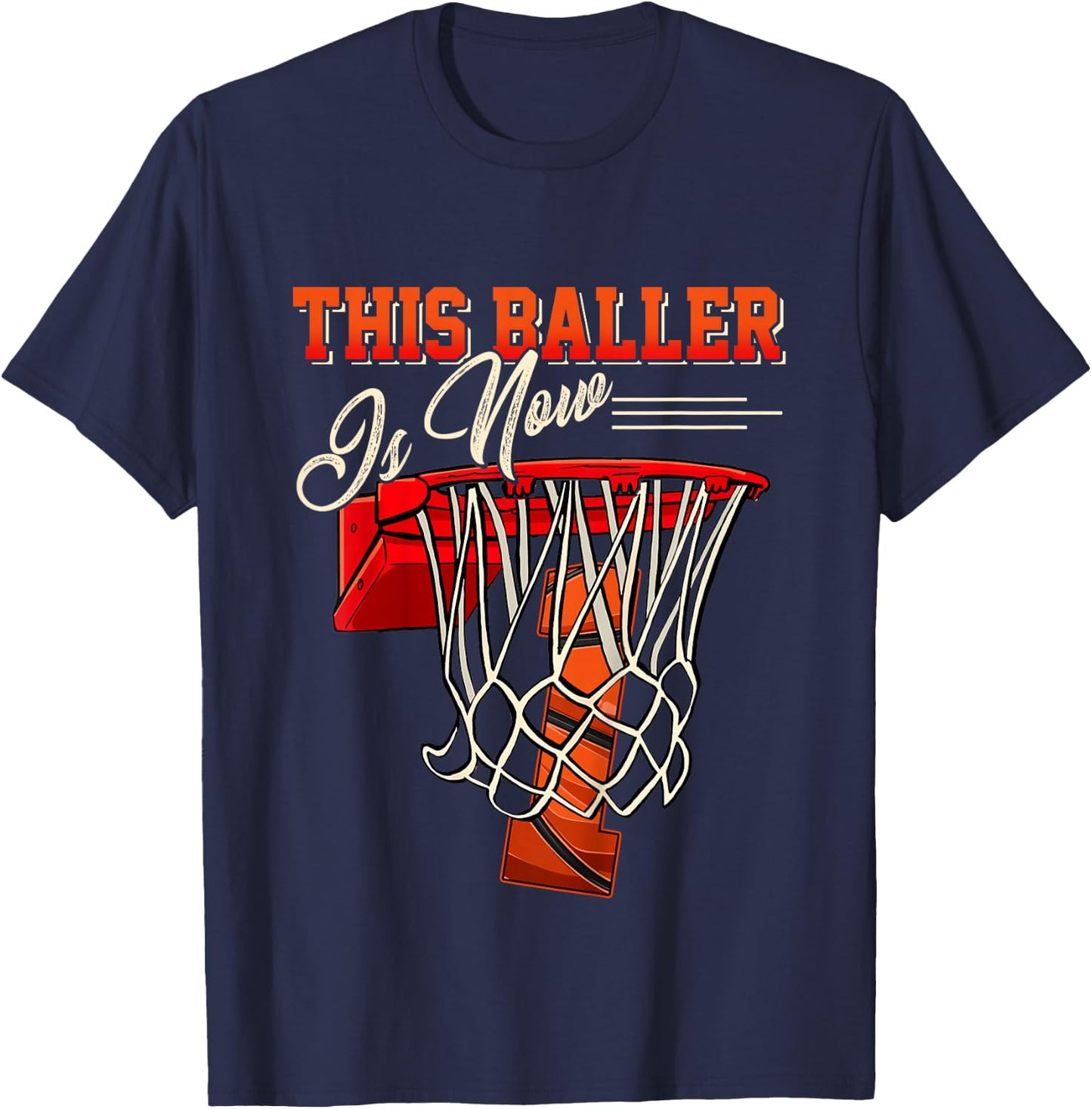 1st Birthday Shirt For Boy Basketball 1 Years Old Kid Gift T-Shirt - T-Shirt | Navy