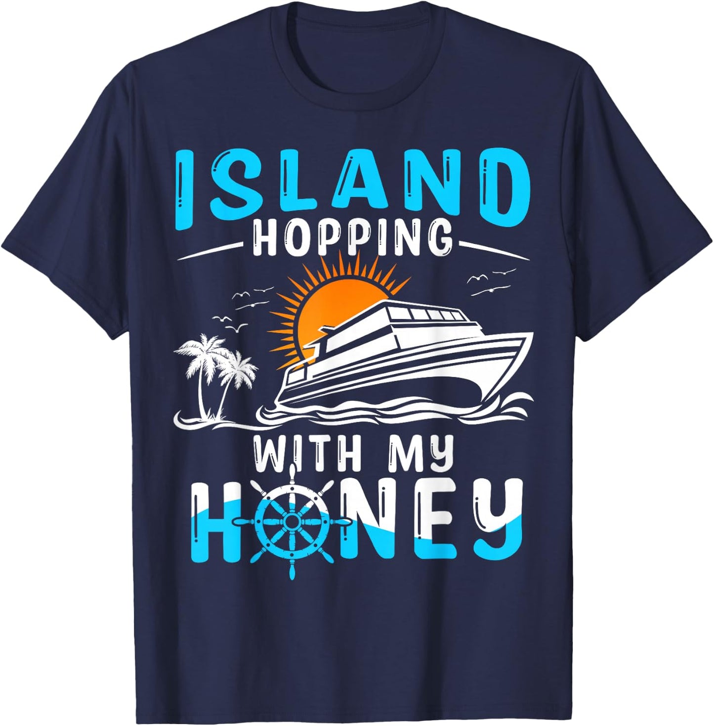 Island Hopping Couple Cruise T-Shirt - T-Shirt | Navy