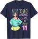 This Anime Girl Is Now 11 Years Old Birthday Girl Kawaii T-Shirt - T-Shirt | Navy