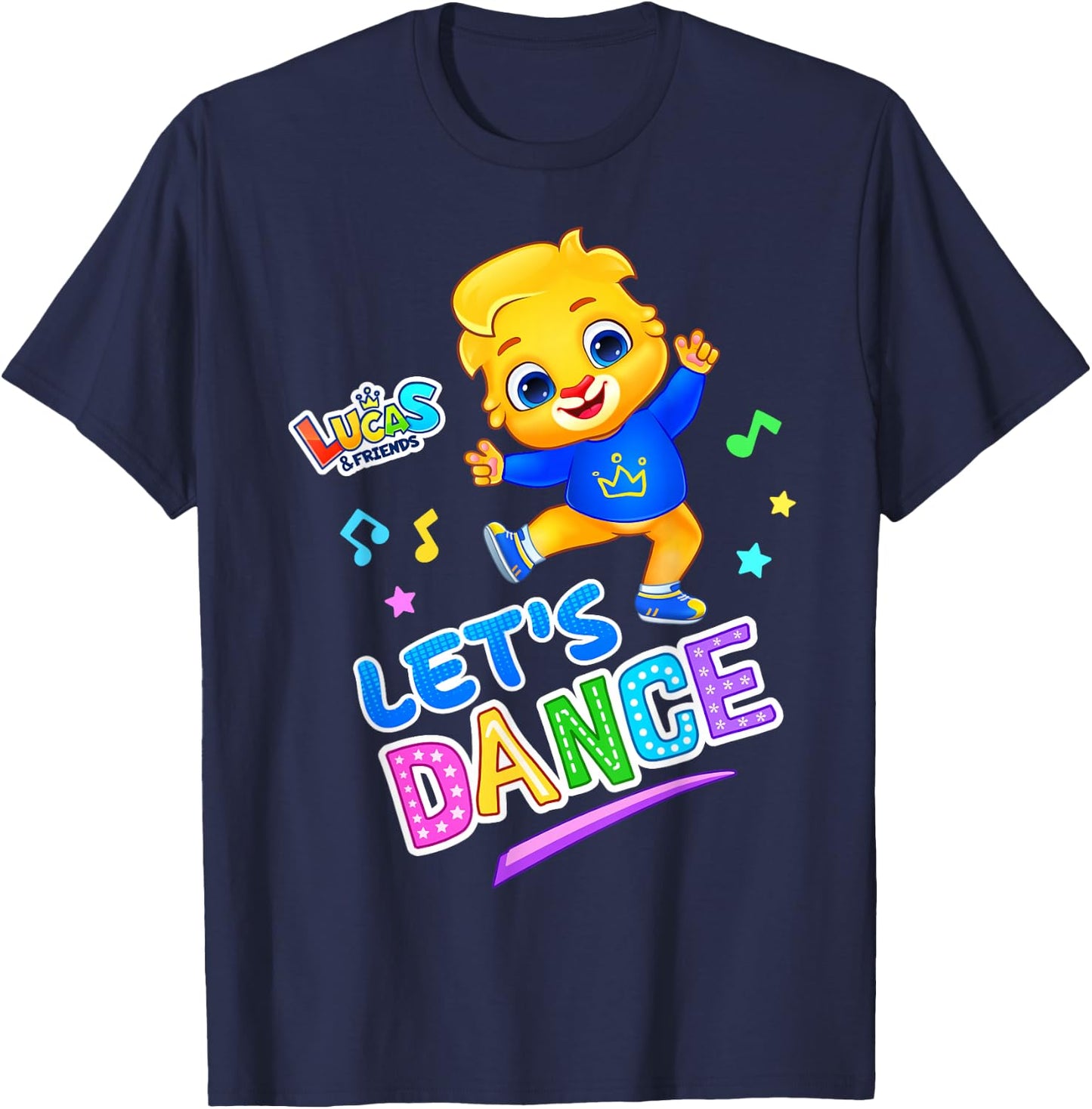 Let's Dance | Official Lucas & Friends by RV AppStudios T-Shirt - T-Shirt | Navy