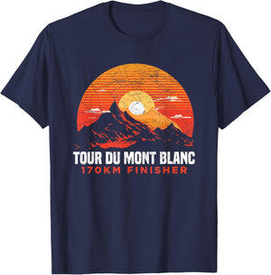 Tour Du Mont Blanc Finisher Chamonix France Hiking Souvenir T-Shirt - T-Shirt | Navy