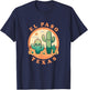 El Paso Texas Cute Kawaii Desert Cactus Couple T-Shirt - T-Shirt | Navy
