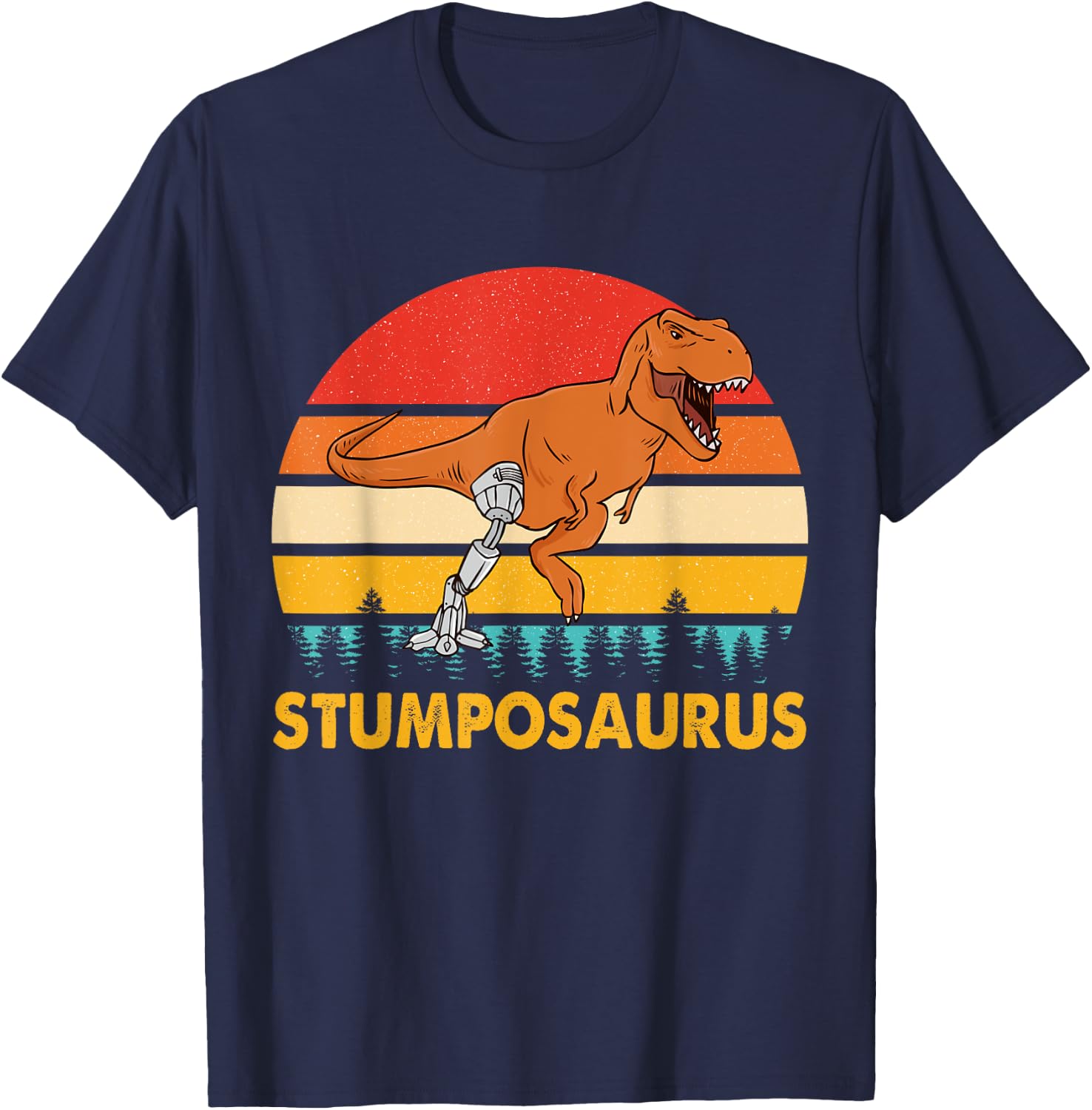 Funny Stumposaurus Vintage Apparel T-Shirt - T-Shirt | Navy
