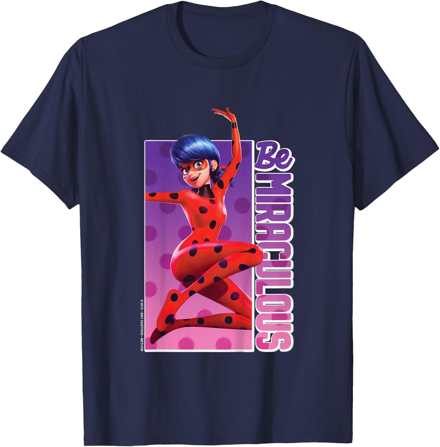 Miraculous Lady Bug - Be Miraculous T-Shirt - T-Shirt | Navy