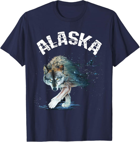 Alaska Wolf T-Shirt - T-Shirt | Navy