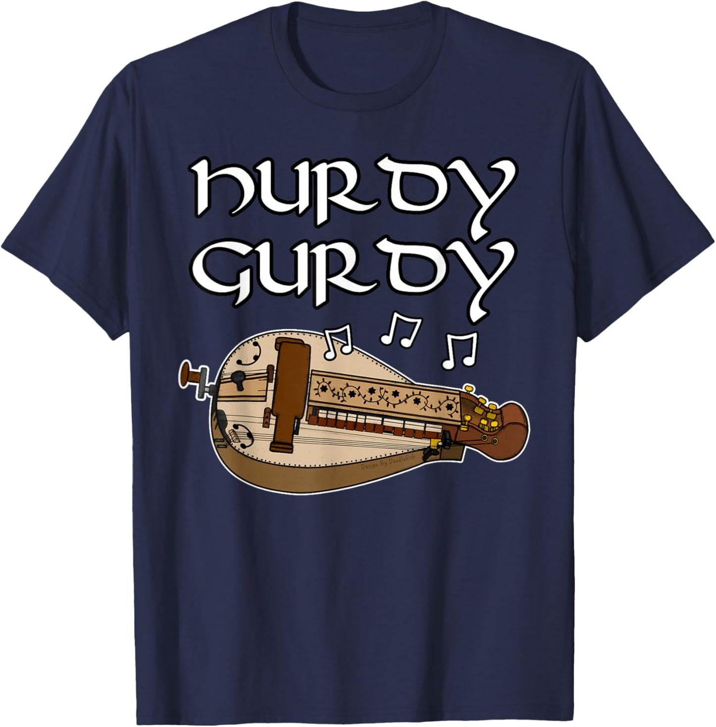 Hurdy Gurdy Player Gurdyist Folk Musician T-Shirt - T-Shirt | Navy
