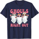Ghouls Night Out Spooky Women Halloween Party Wine Ghosts T-Shirt - T-Shirt | Navy