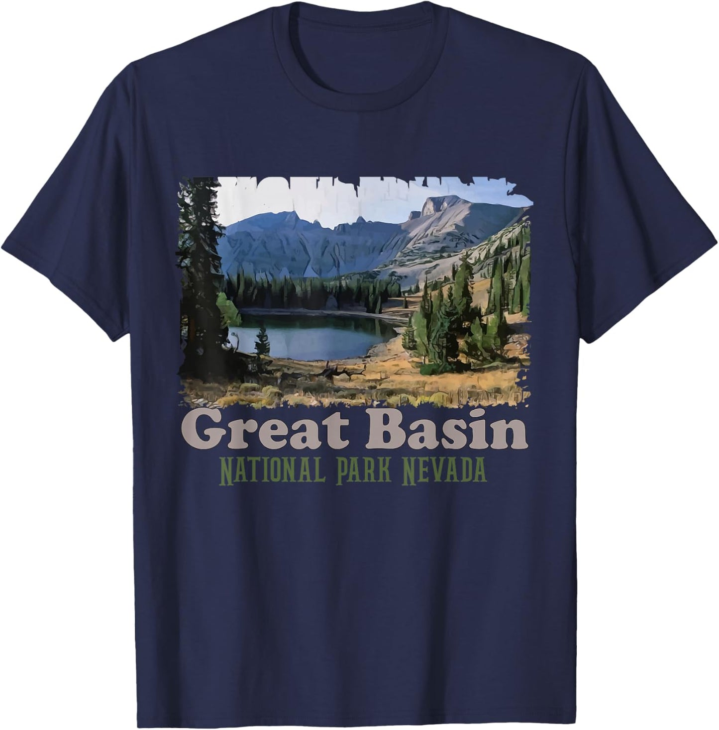 Great Basin National Park Trail 2026 Explore Nevada Camping T-Shirt - T-Shirt | Navy