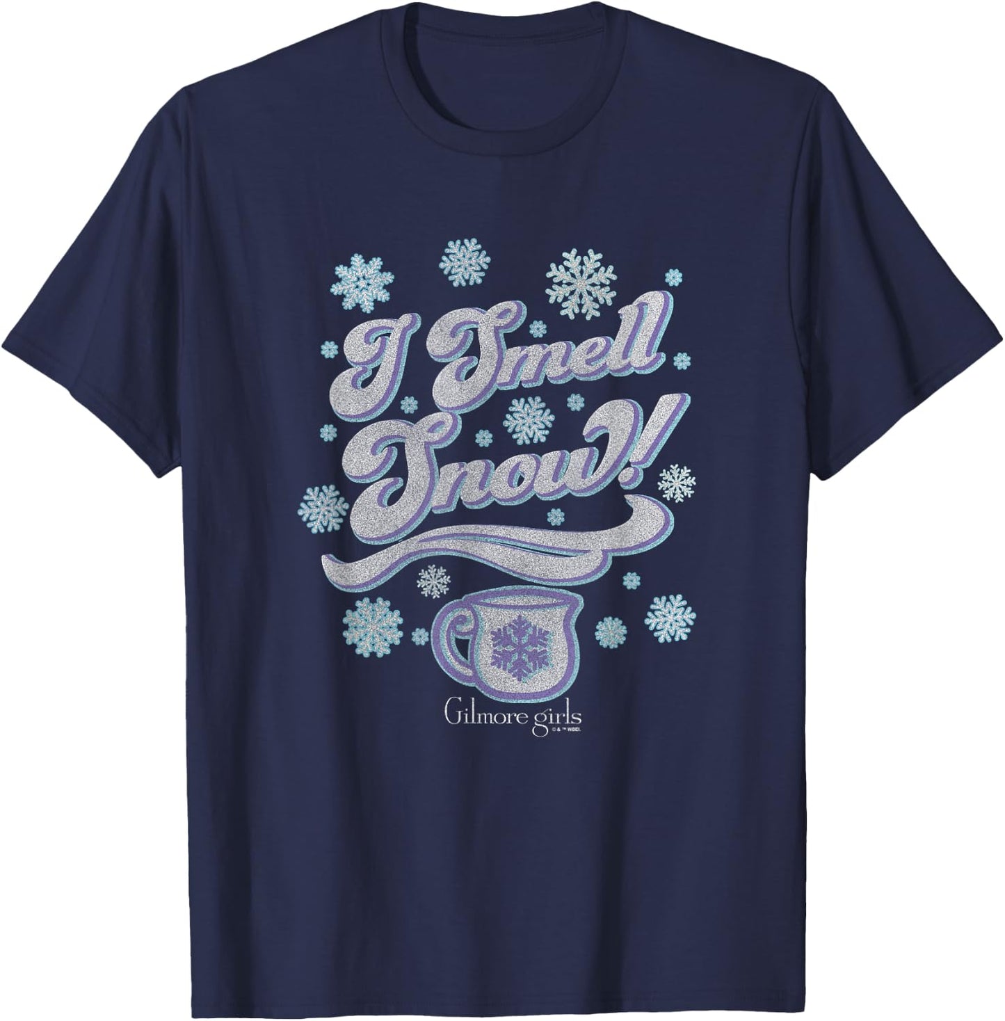 Gilmore Girls Christmas I Smell Snow! Vintage Logo T-Shirt - T-Shirt | Navy