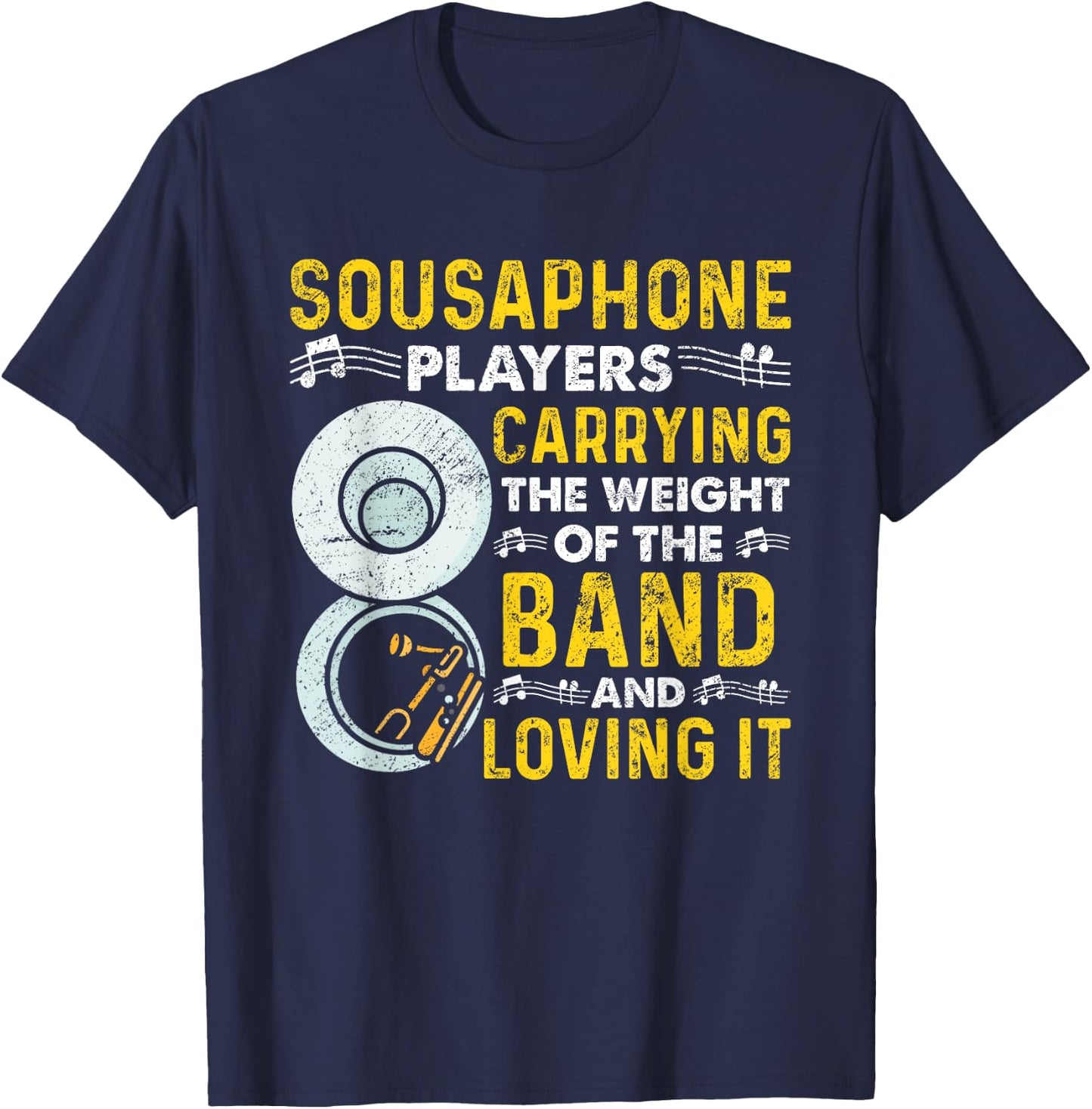 Funny sousaphone brass band player marching band Sousaphone T-Shirt - T-Shirt | Navy