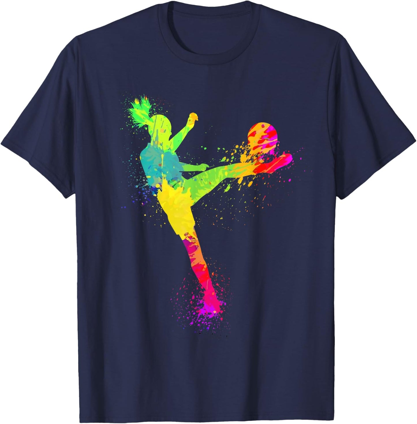 Cool Soccer Design Girls Soccer Player Sport Lover T-Shirt - T-Shirt | Navy