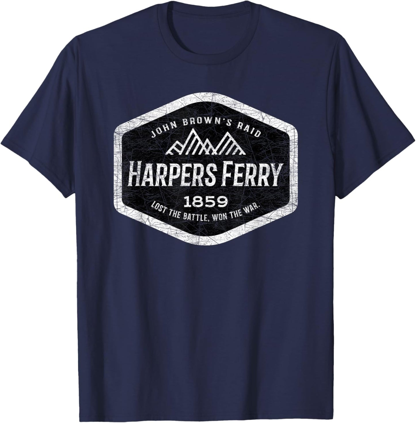 Harpers Ferry: John Brown's Civil War Abolitionist T-Shirt - T-Shirt | Navy