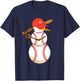 Baseball Snowman Balls Snow Christmas Xmas Women T-Shirt - T-Shirt | Navy