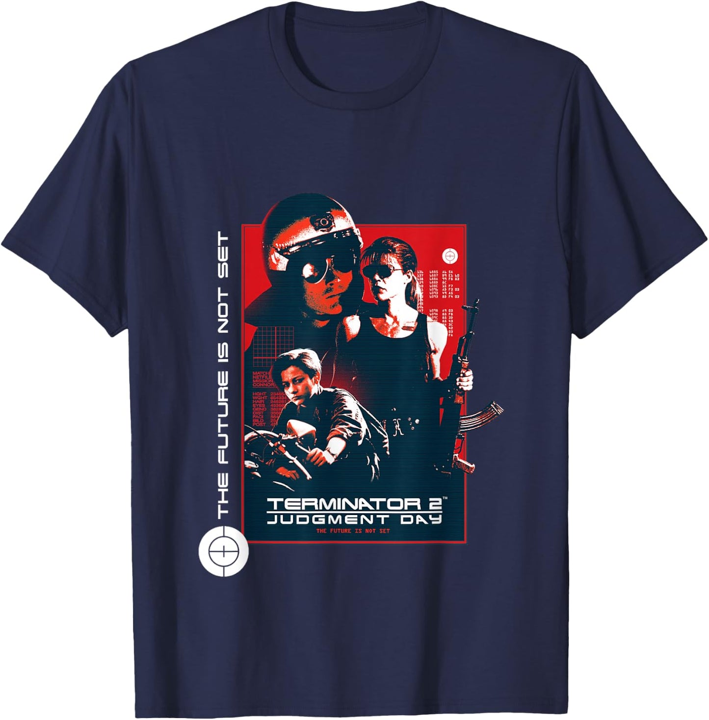 Terminator 2 Judgement Day The Future is Not Set T-Shirt - T-Shirt | Navy