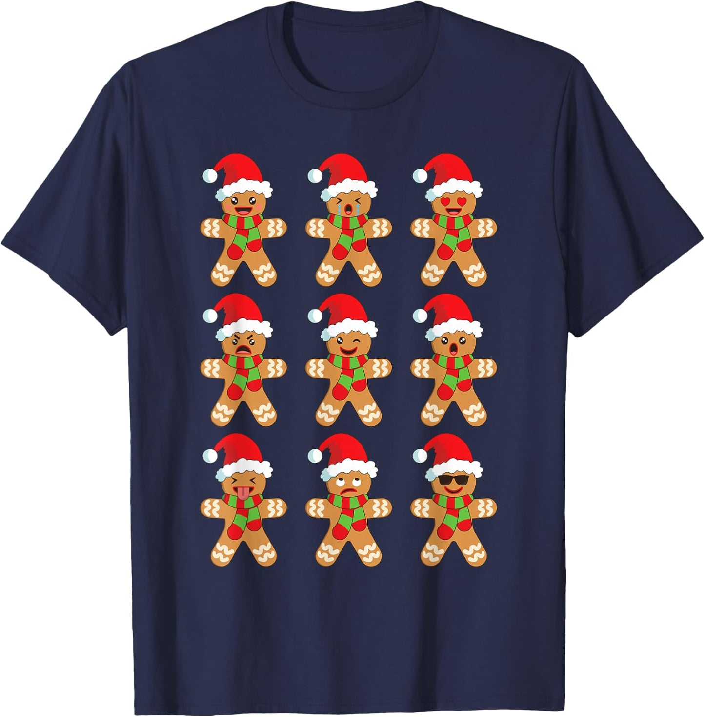 Gingerbread Shirt Funny Cute Christmas Gingerbread Man T-Shirt - T-Shirt | Navy