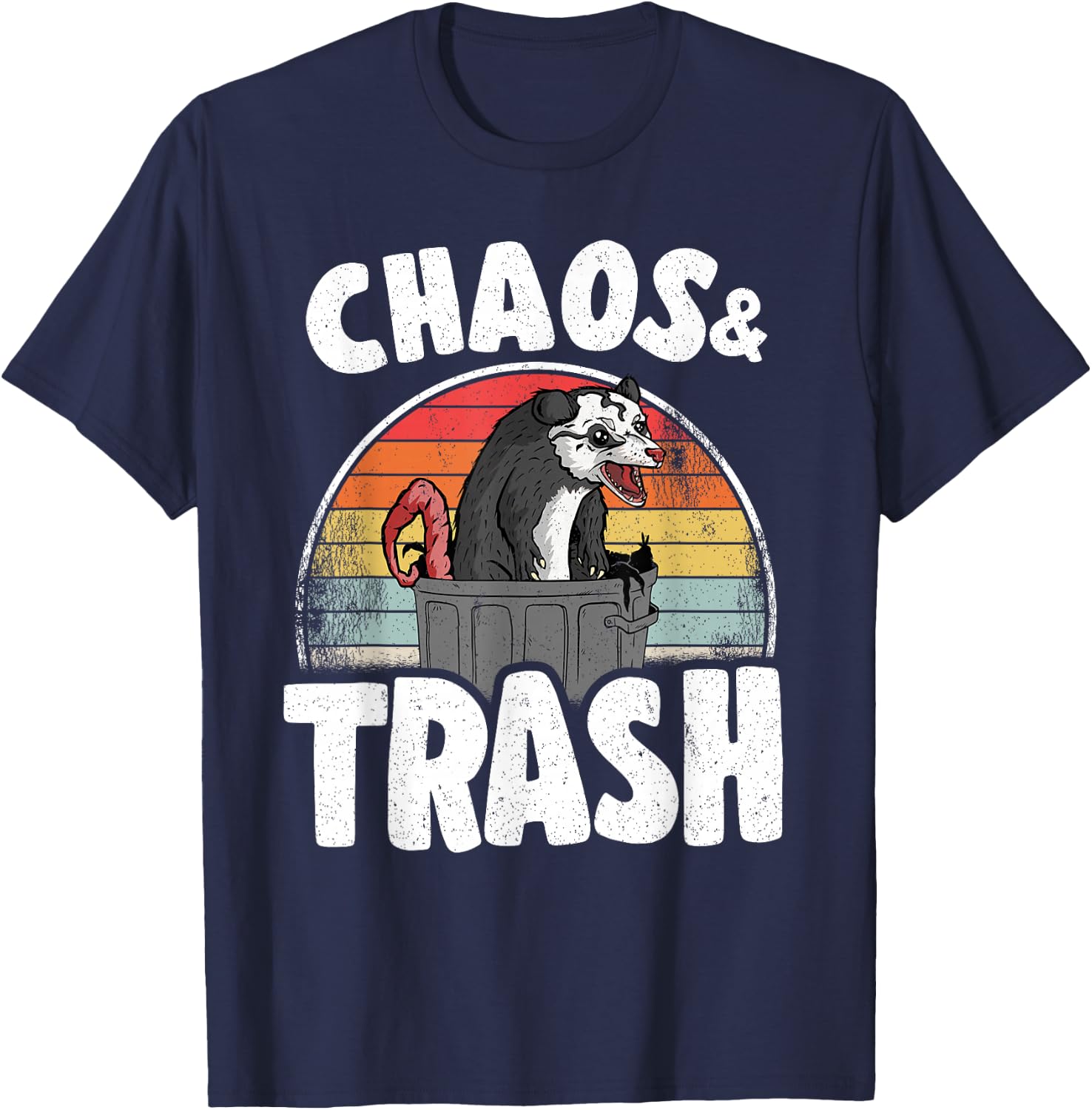 Chaos & Trash Opossum Lover Possum T-Shirt - T-Shirt | Navy