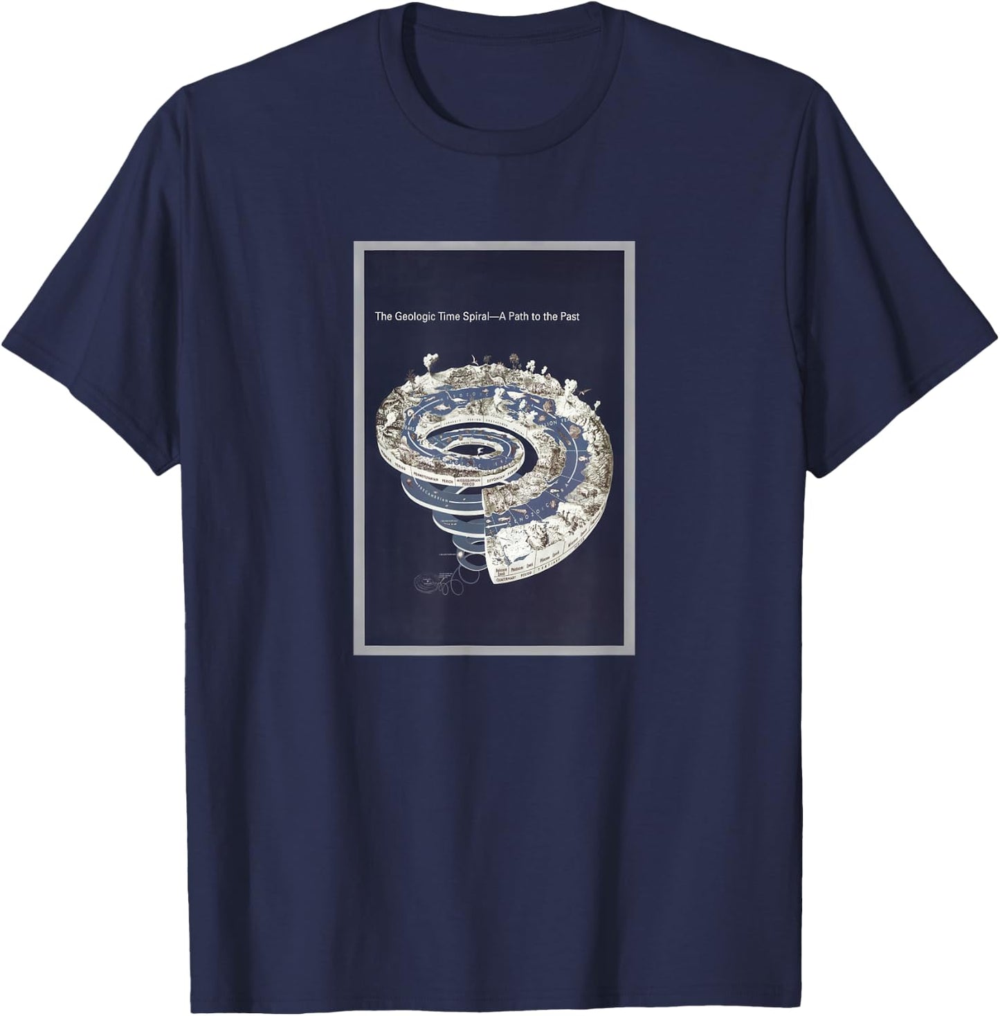 Geologic Timeline Diagram (2008) T-Shirt - T-Shirt | Navy