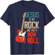 Jesus is My Rock and That is How I Roll Christian T-Shirt - T-Shirt | Navy