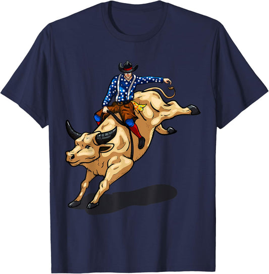 Rodeo Clown Funny Bull Fighting Lover Gag Bullfighter Outfit T-Shirt - T-Shirt | Navy