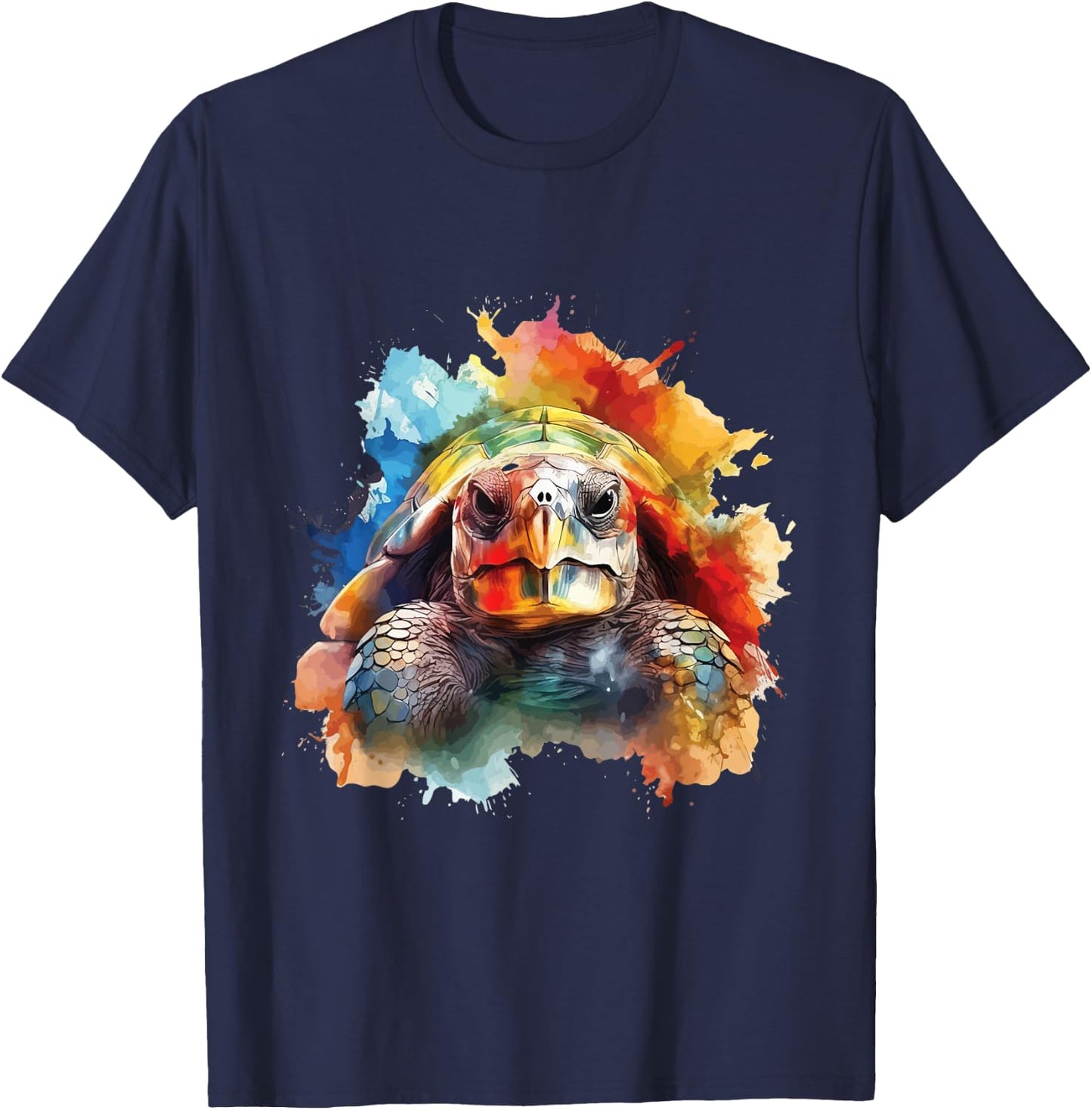 Colorful Turtles - Animal Pet Owner Wildlife Nature Lover T-Shirt - T-Shirt | Navy