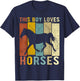 This Boy Loves Horses Boys Horse T-Shirt - T-Shirt | Navy