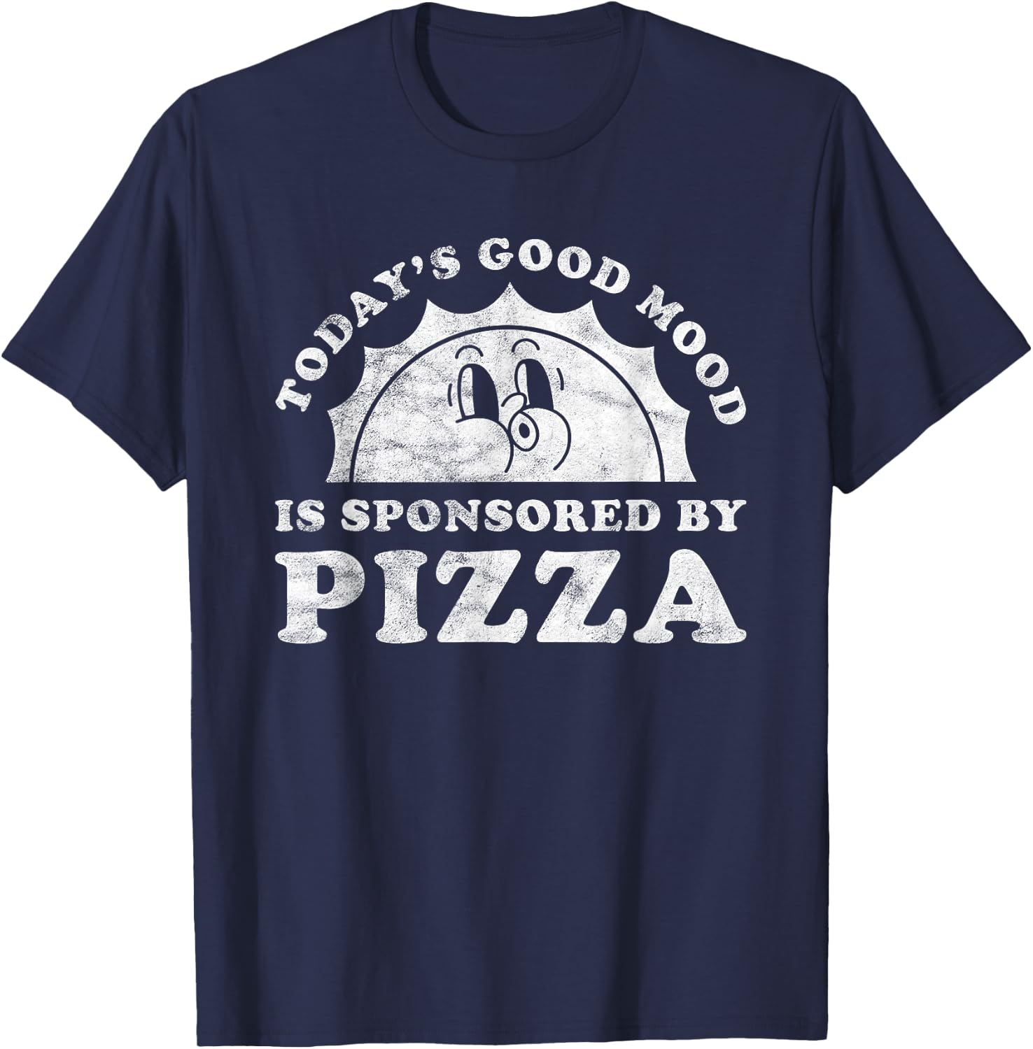 Funny Cute Retro Vintage Pizza T-Shirt - T-Shirt | Navy