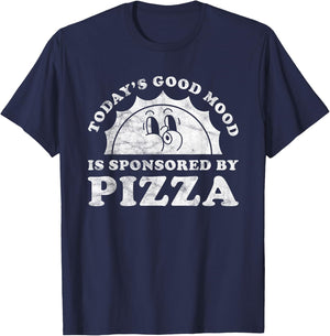 Funny Cute Retro Vintage Pizza T-Shirt - T-Shirt | Navy