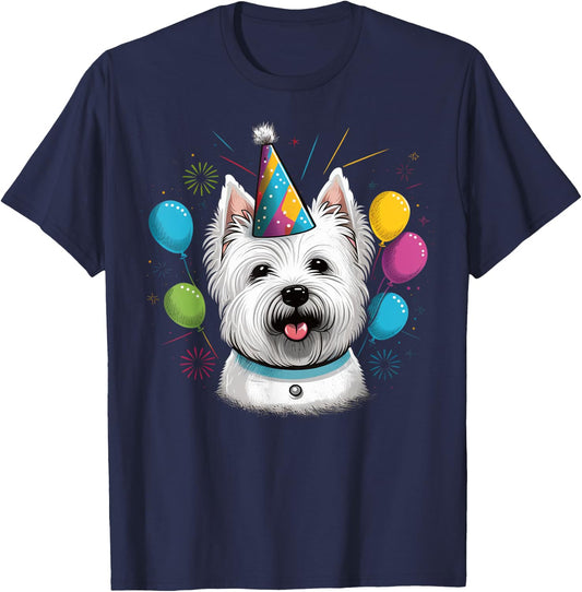 Westie Event Birthday Party West Highland White Terrier T-Shirt - T-Shirt | Navy