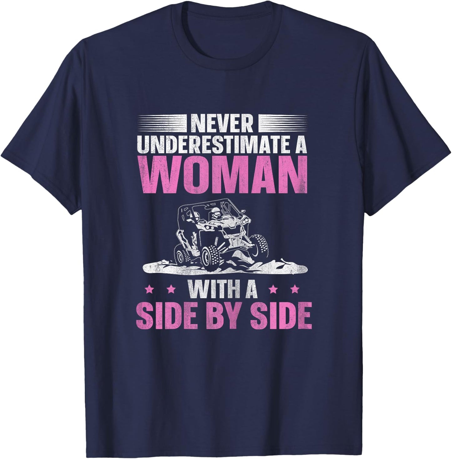 UTV SXS Riding Design for a UTV Girl T-Shirt - T-Shirt | Navy