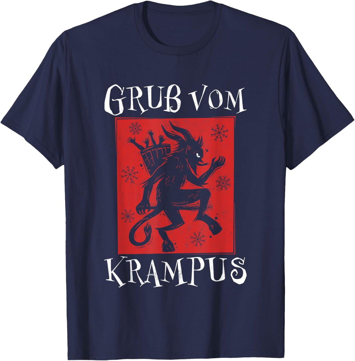 Kramperl Christmas Demon Santa's Helper Gruss Vom Krampus T-Shirt - T-Shirt | Navy