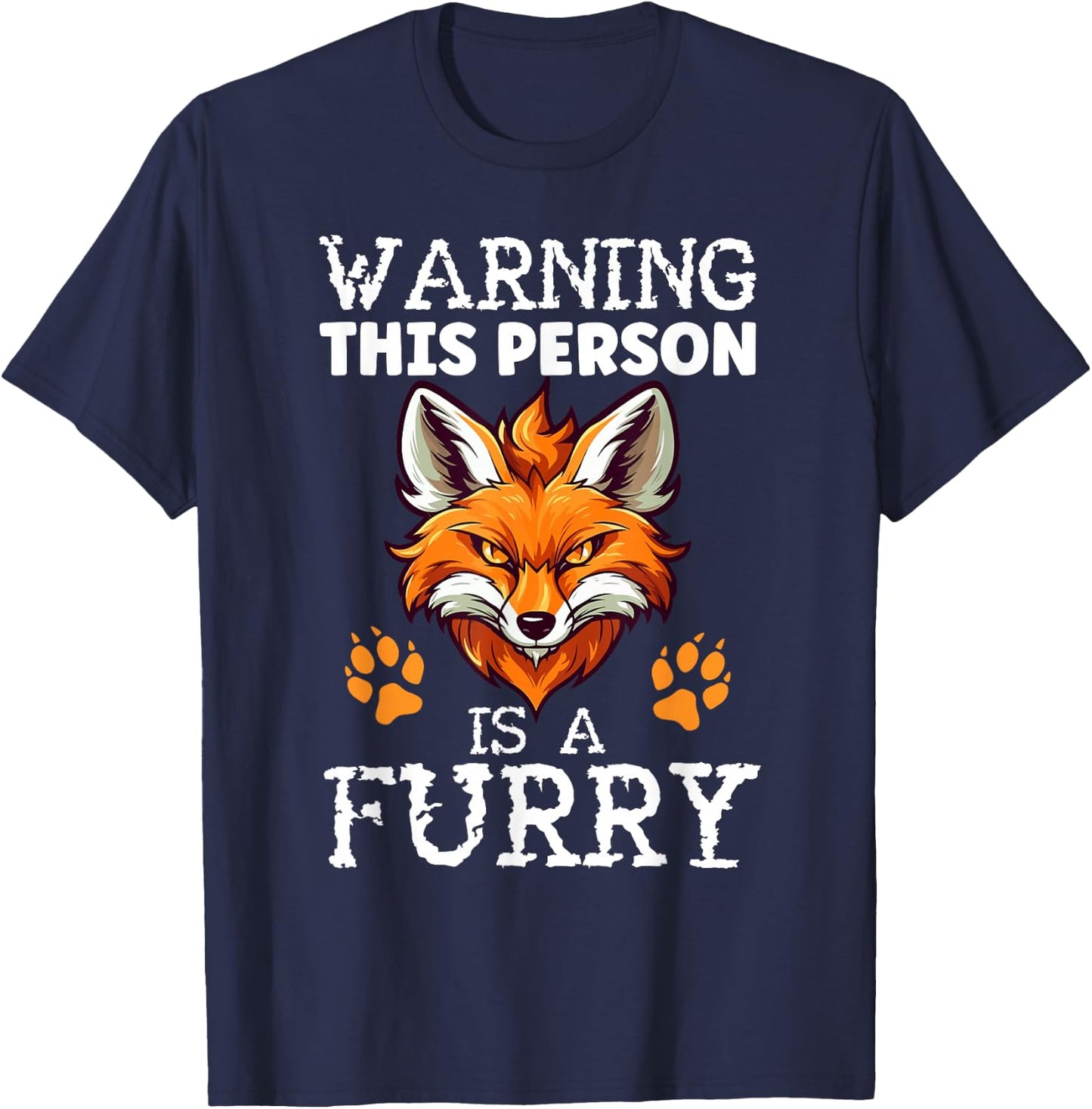 Furry Fandom Fursona Fursuit Wolf This Person Is A Furry T-Shirt - T-Shirt | Navy