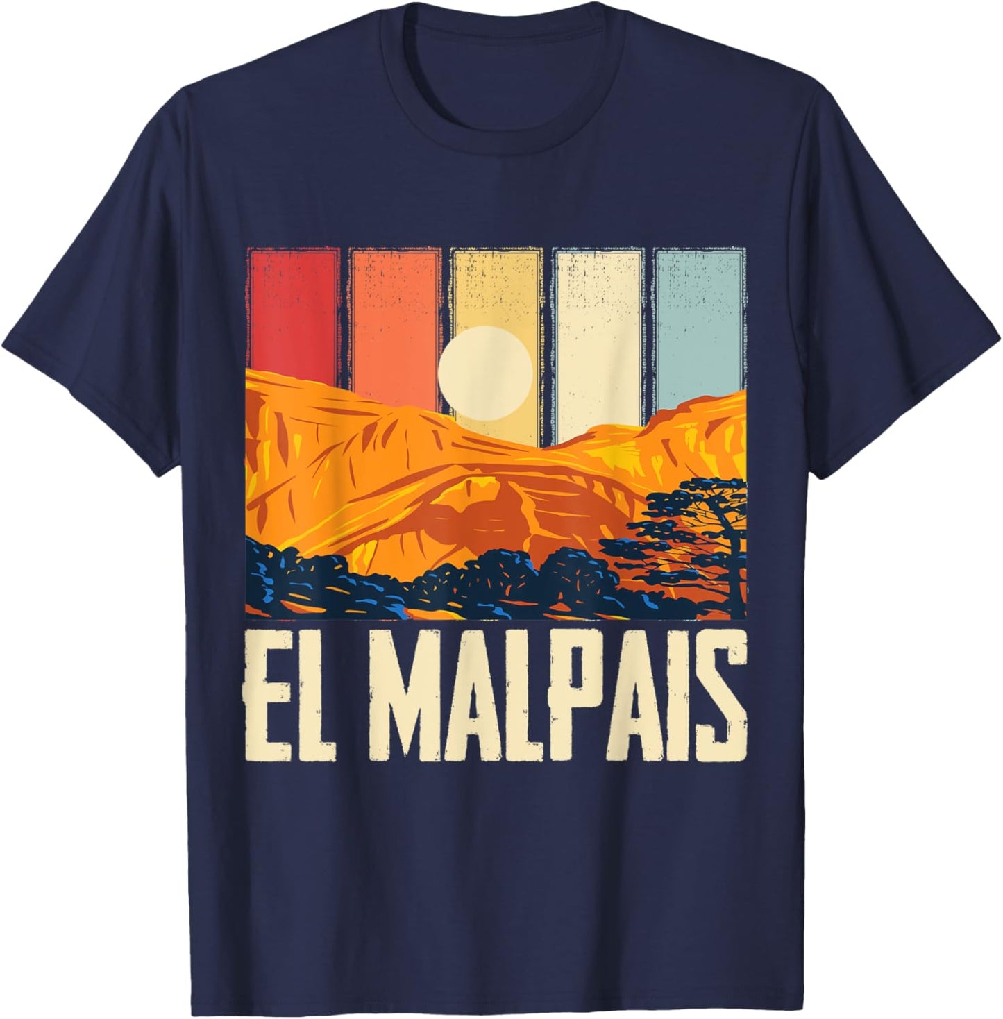 El Malpais Souvenir National Monument Mountain Ranges T-Shirt - T-Shirt | Navy