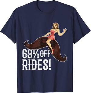 Free Mustache Ride 69% Off Rides Moustache Naughty T-Shirt - T-Shirt | Navy