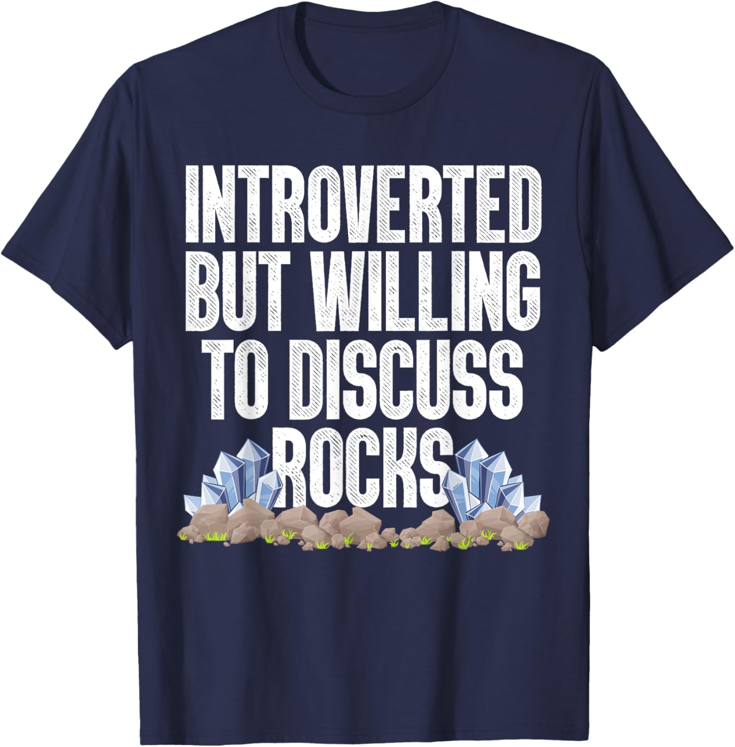 Cool Rock Collector Art Women Kids Geology Rockhound T-Shirt - T-Shirt | Navy