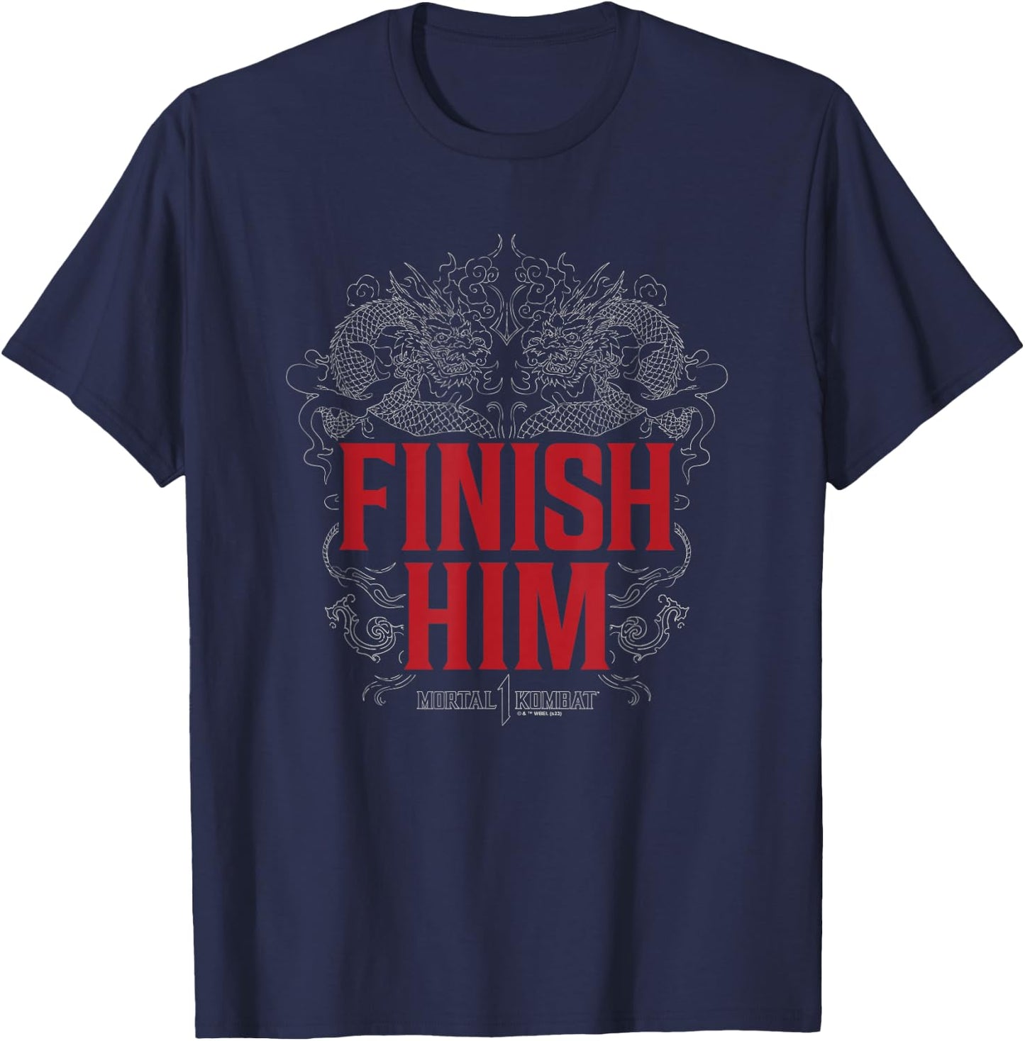 Mortal Kombat - MK Finish Him T-Shirt - T-Shirt | Navy