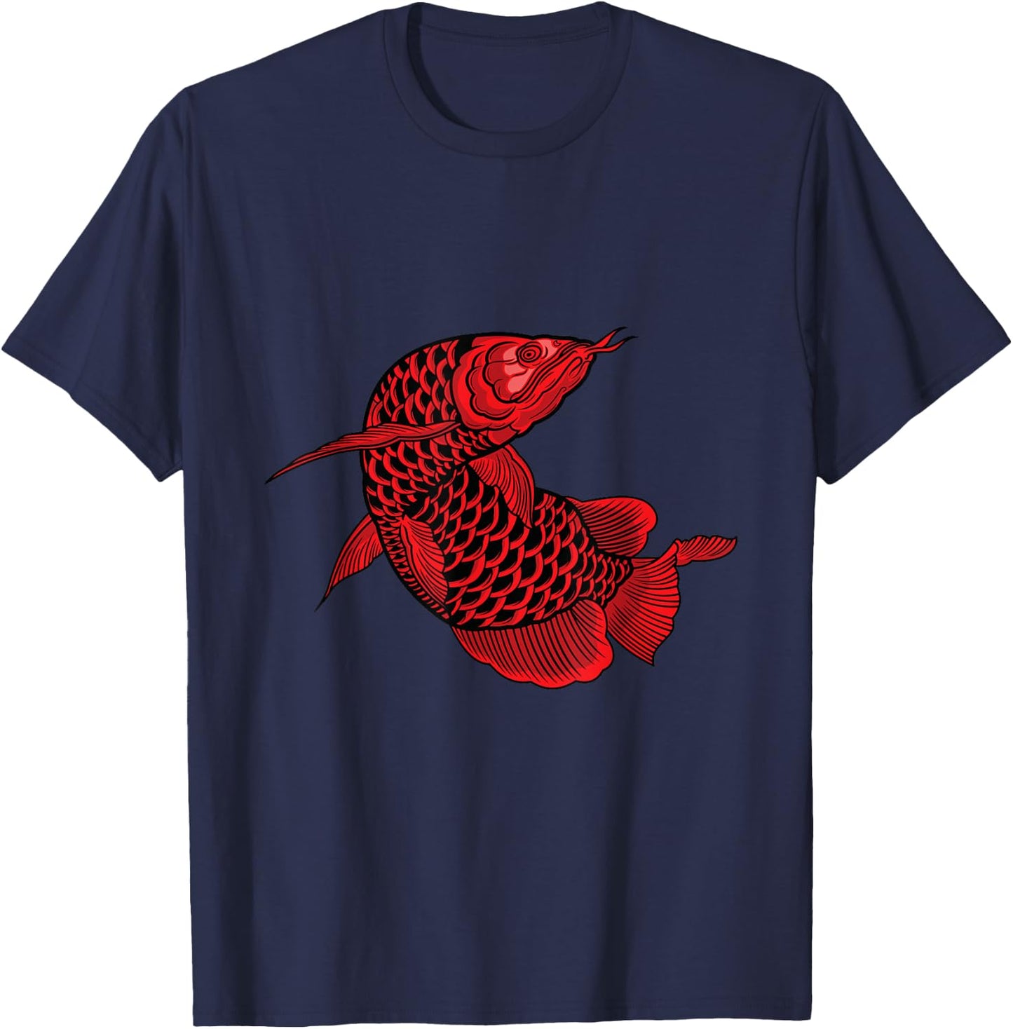 Aquarium Fish Farmers Aquarist Aquaristics Fish Arowana T-Shirt - T-Shirt | Navy